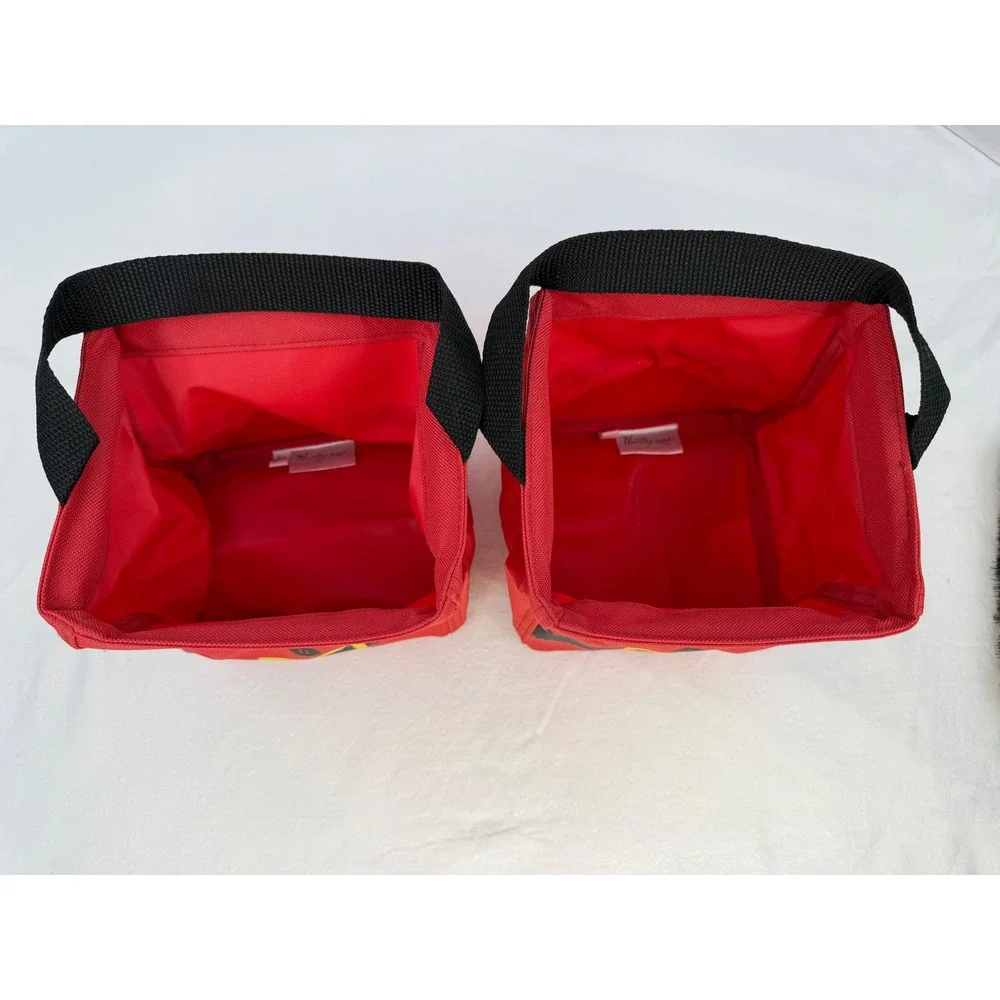 Thirty-One Icon Littles Carry-All Caddy Santa Suit Set of 2 Red Holiday Totes